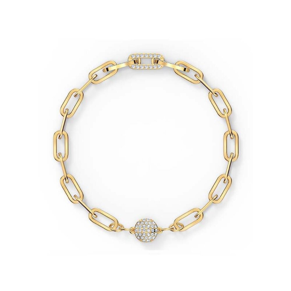 Swarovski yellow gold interlocking bracelet